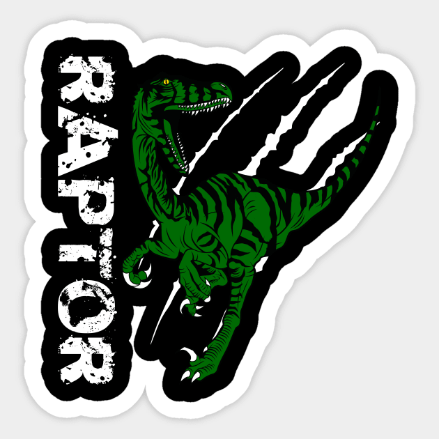 Raptor Dino Lovers Gift Idea Design Motif Sticker by Shirtjaeger